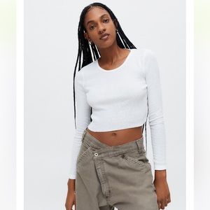 BDG Girlfriend Long Sleeve Cropped Top